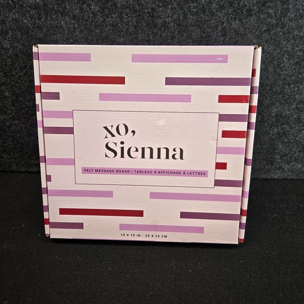 XO Sienna Felt Message‎ Board With Letters  10x10"  Plum & Natural